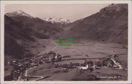 192696 AK Andermatt gegen die Furka Fotokarte um 1925