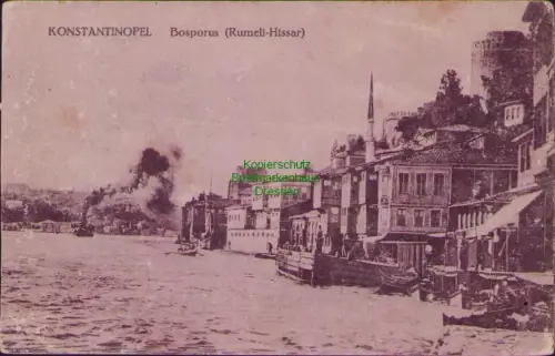 168646 AK KONSTANTINOPEL CONSTANTINOPEL Bosporus Rumeli-Hissar Marineschiffspost