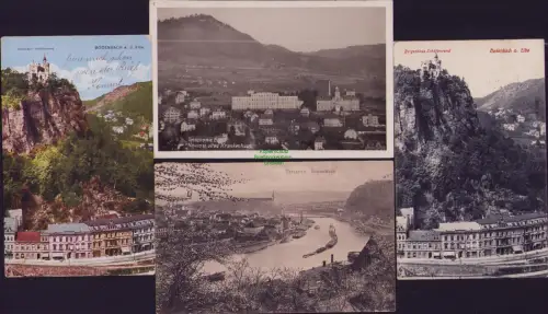 168635 4 AK Bergschloß Schäferwand BODENBACH a. d. Elbe 1913 1934 Tetschen a. El
