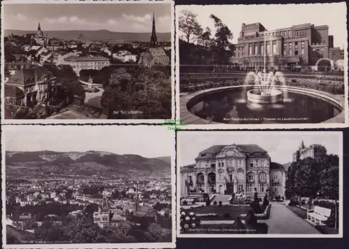 168783 4 AK Bad Teplitz-Schönau MÜCKENBERG Theater m. Leuchtbrunnen Steinbad u.