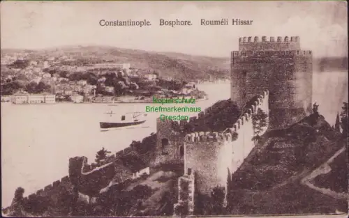 168647 AK KONSTANTINOPEL CONSTANTINOPEL Bosporus Rumeli Hissar Marineschiffspost