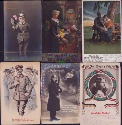 168733 6 AK 1. WK Weltkrieg Künstlerkarten Geburtstag Soldat Ist der schönste Ma