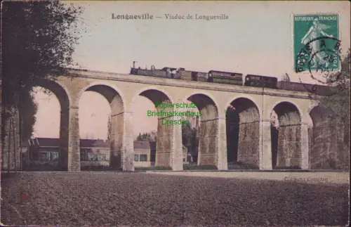168613 AK Longueville 1909 Viaduc de Longueville REPUBLIQUE FRANCAISE