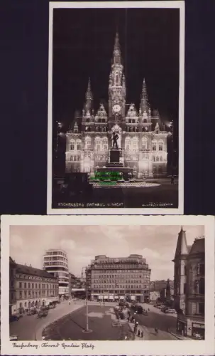 168780 2 AK REICHENBERG RATHAUS Reichenberg, Konrad Henlein Platz