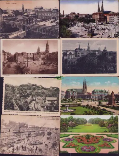 168743 16 AK Dresden Zwinger Altmarkt Dresden-Loschwitz-Weißer Hirsch (Kopfstati