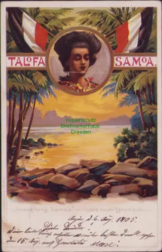 164876 AK TALOFA SAMOA 1905 Ausstellung Samoa Unsere neuen Landsleute