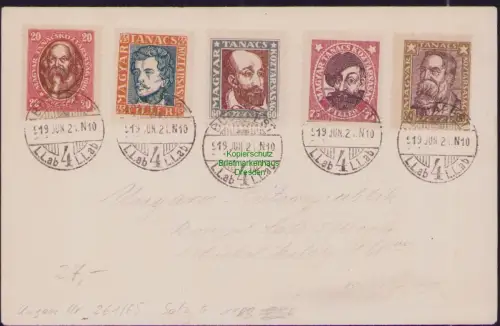 B23687 Brief Ungarn 261 - 265 Sozialrevolutionäre Budapest 1919