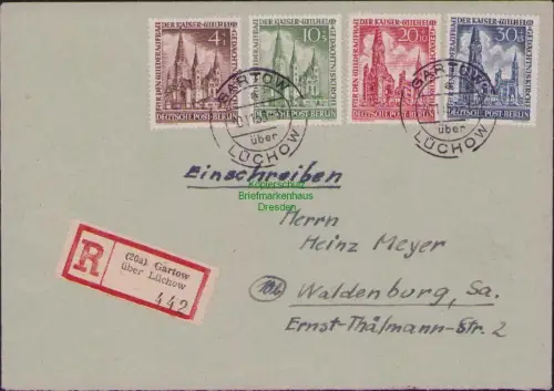 B23780 Brief WB Westberlin 106 - 109 Wiederaufbau der Kaiser-Wilhelm-Gedächtnisk