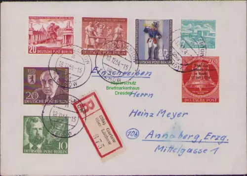 B23781 Brief WB Westberlin 115 116 117 118 120 121 125 Einschreiben Gartow über