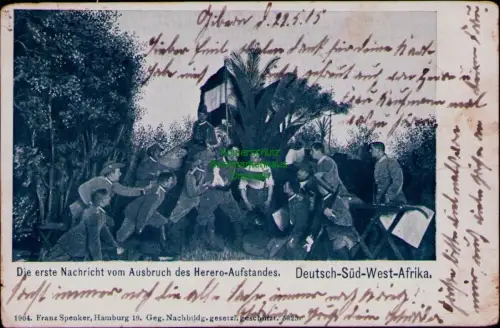 164940 AK Gibeon 1905 Feldpost Die erste Nachricht vom Ausbruch des Herero-Aufst