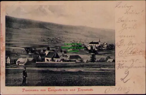 164957 AK Panorama von Langenbrück und Kronstadt 1900 Verlag v. A. Gräger, Photo