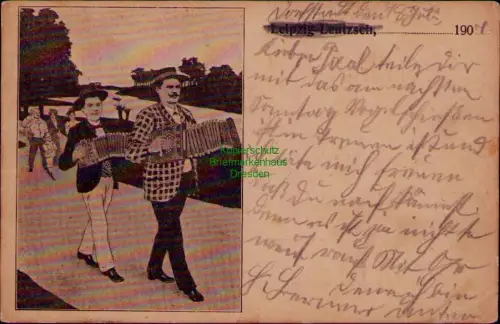 164945 AK Leipzig Leutzsch 1907 Saxonia Bandonion Werke M. Hörügel Bandoneon Har