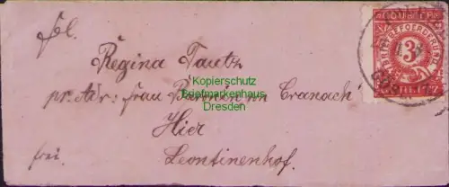 B23853 Brief DR Privatpost Courier Görlitz 1889 (?) an Frau Baronin von Cranach