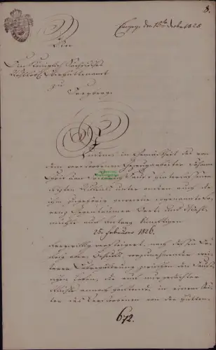 B50336 Sachsen Vorphila Schnörkelbrief 1825 an Sächs. Oberhüttenamt zu Freiberg