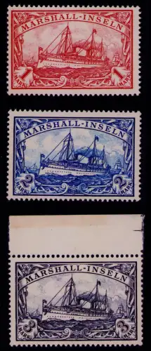 B20414 Kolonien Marshall-Inseln 22-24 postfrisch **, Mi.  80 €