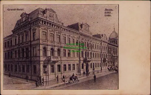 168813 AK Grand-Hotel ????? ?ód? Lodz Lodsch1915 Feldpost Oberkommando der 9. Ar