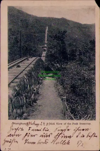 168889 AK Tientsin Deutsche Post in China 1903 nach Brieg Bz. Breslau Hongkong i