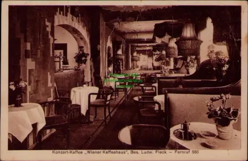 168822 AK Wurzen 1932 Konzert-Kaffee Wiener Kaffeehaus Bes. Ludw. Fleck hauptstr
