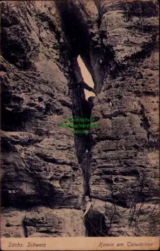 168929 AK Sächs. Schweiz Kamin am Talwächter 1907