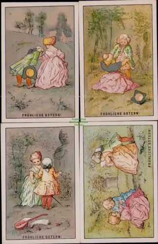 168848 4 AK FRÖHLICHE OSTERN! Künstlerkarte H. Ch. Vienne H. Christ