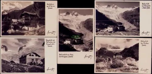 193098 5 AK Breittaler geg. Gr. Greiner Zillertal Berlinerhütte mit Haveggkees G