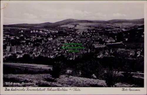 193573 AK Blick vom Grasberg 1942 Die historische Konventstadt Schmalkalden Thür