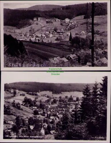 193577 2 AK Stützerbach Thür. Wald. Kneippkurort Foto R. Bechstein um 1950
