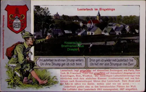 194040 AK Lauterbach im Erzgebirge 1927 Selbstverlag: Ersgebirgsverein Lauterbac