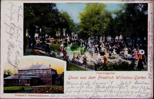 194207 AK Magdeburg  Friedrich Wilhelms-Garten 1905 Gruson's Gewächshäuser