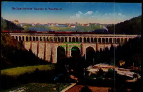 194301 AK Heiligenborner Viadukt b. Waldheim um 1920