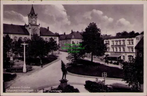 194326 AK Sommerfrische Johanngeorgenstadt i. Erzgeb. Marktplatz 1938