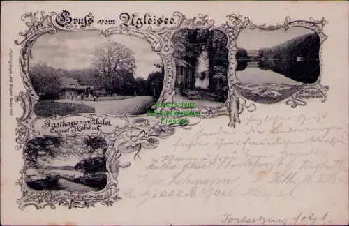 169017 AK Gruss vom Ugleisee Rieseneiche circa 600 Jahre alt Gasthaus August Hol