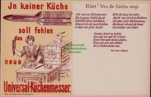 169041 AK In keiner Küche soll fehlen das Universal Küchenmesser Werbung reklame