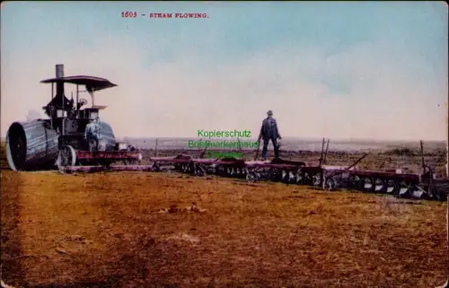 169018 AK 1603 STEAM PLOWING Dampfpflügen USA San Francisco um 1910
