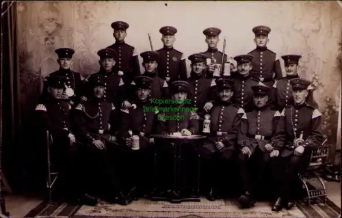 168957 AK Danzig Neufahrwasser 1913 Soldaten Fotokarte