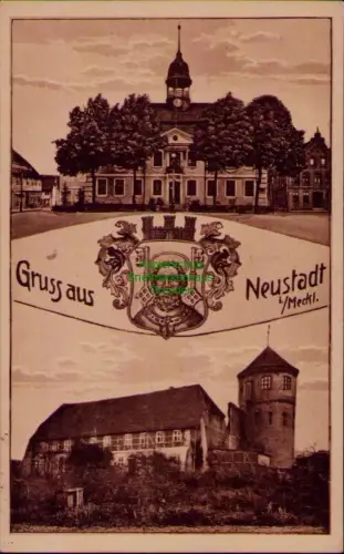 169031 AK Gruss aus Neustadt Meckl. 1925