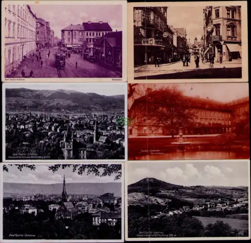 169085 6 AK Bad Teplitz-Schönau 1940 1942 Schulplatz Turm und Mückenberg Herrenh