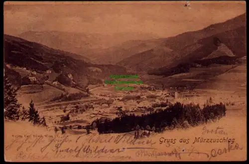 168979 AK Gruss aus Mürzzuschlag 1899