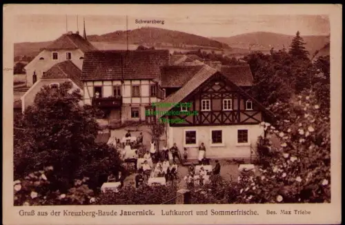 194475 AK Schwarzberg Gruß aus der Kreuzberg-Baude Jauernick 1926 Luftkurort und