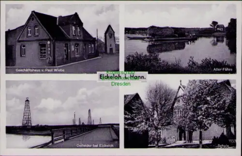 194480 AK Geschäftshaus v. Paul Wiebe Eickeloh i. Hann. Aller-Fähre Schule Oelfe