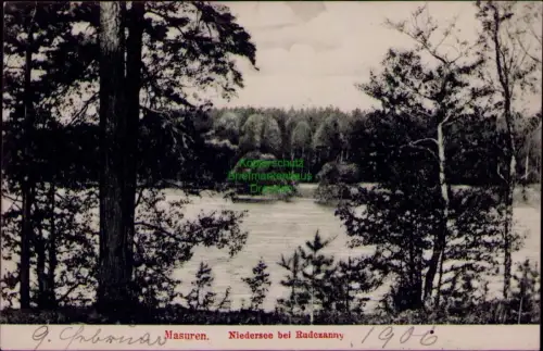194488 AK Masuren Niedersee bei Rudczanny 1906