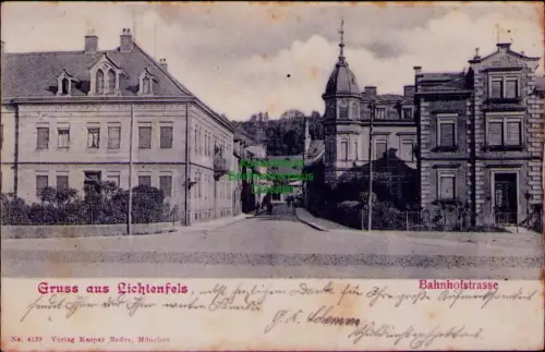 194556 AK Lichtenfels Bayern 1902 Bahnhofstrasse No. 4139 Verlag Kaspar Bader, M
