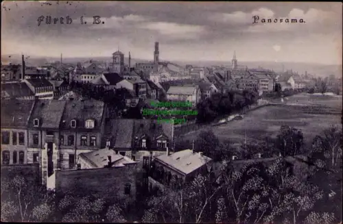 194557 AK Fürth i. B. 1906 Panorama
