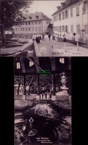 194559 2 AK Bad Bocklet 1903 Kgl. Kurhaus Brunnentempel Stahlbrunnen