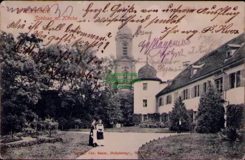 194560 AK Wiesentheid 1904 Schloss m. Kirche Chr. Bauer, Hofphotogr.,