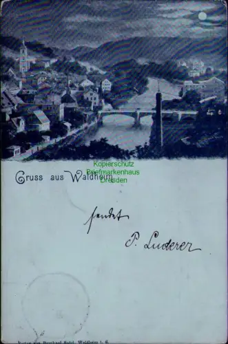 194571 AK Waldheim 1899 Verlag von Bernhard Susel, Waldheim i. S.