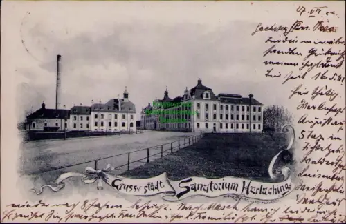 194573 AK Sanatorium Harlaching bei München 1900
