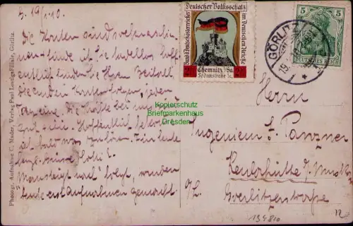 194810 AK Görlitz 1910 Deutscher Volksschatz Bund d. Deutschösterreicher Chemnit