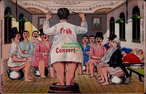 194817 AK S.Stern Frankfurt M.-Sachsenhausen um 1910  Humor Früh Conzert singend
