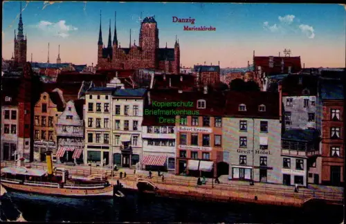 194904 AK Danzig 1917 Marienkirche Panorama Robert Krause Musikinstrumenten Lage